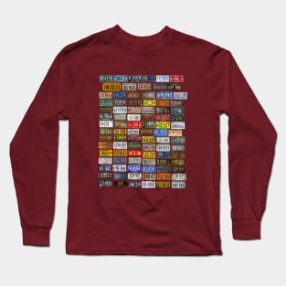 Licence Plate - Vintage art Long Sleeve T-Shirt